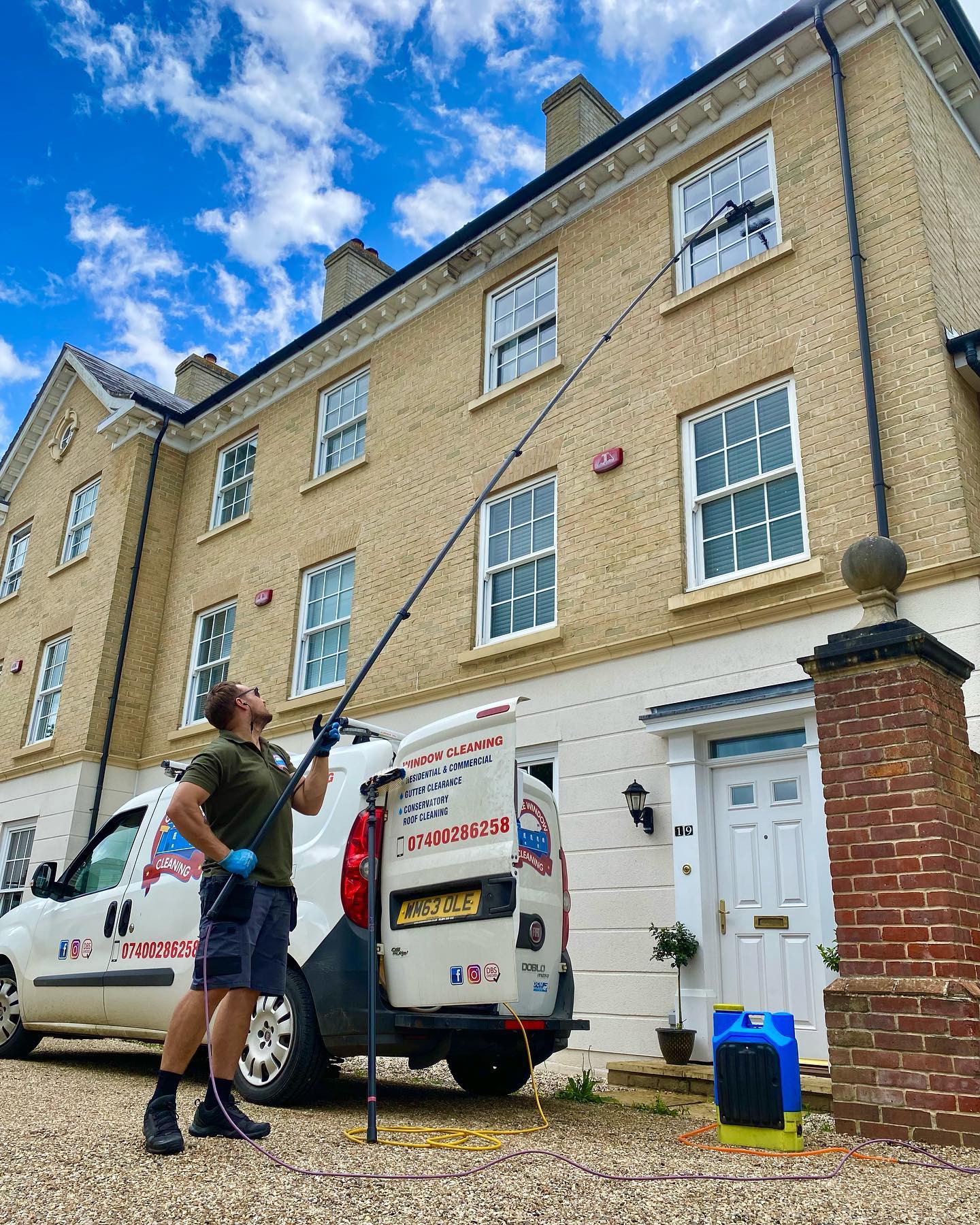 Castle Window Cleaning professional cleaning windows in Colchester